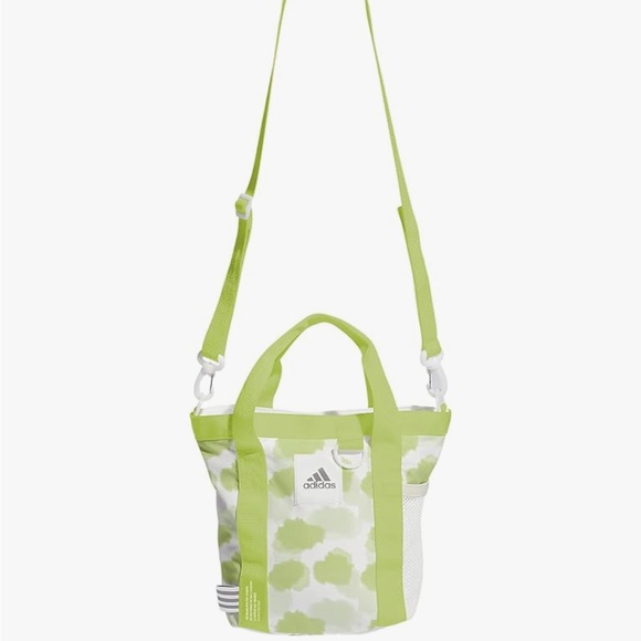 adidas Lime Green Essentials Mini Tote Crossbody - Picture 1 of 9